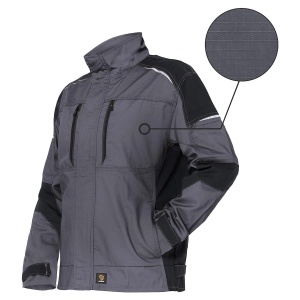 PCR HELICON GREY - Geaca de lucru RIP-STOP, gri/negru