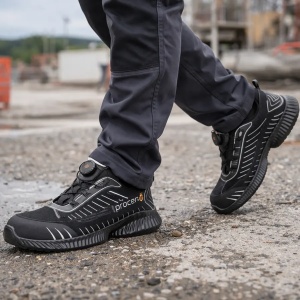 Procera Texo-Fly Larox – Pantofi de lucru cu sistem de insiretare rapida, negru/gri (S1P, SRA)