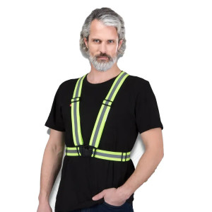 Strape Yellow - Ham reflectorizant cu catarama HI-VIS,