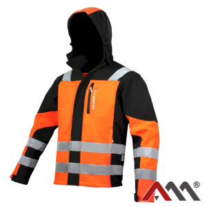 CLASSIC-VIS Orange - Jacheta Softshell Reflectorizanta HI-VIS, rezistenta la ploaie si vant OUTLET
