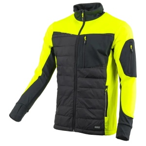Comfort Plus Yellow Hybrid - Hanorac de lucru cu fermoar si elemente reflectorizante, negru/galben
