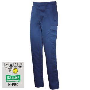 M-PRO – Pantaloni de lucru antistatica din bumbac 280 g/m², multipockets, bleumarin, A-TEX certificat