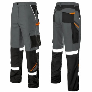 Professional-Reflex Grey – Pantaloni de lucru CANVAS cu buzunare pentru genunchiere - Img 2