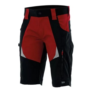 Sara Cottonflex - Pantaloni de lucru scurti rosu/negru