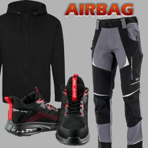 SET AIRBAG - Pantofi de protectie S1 + Pantaloni de lucru + Hanorac