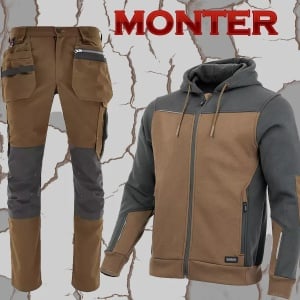 Set MONTER - Hanorac cu gluga + pantaloni de lucru