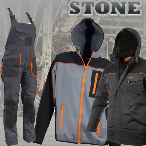 SET Stone - Geaca de protectie de iarna + hanorac + salopeta de lucru