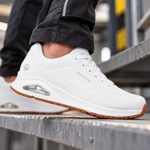 SKECHERS UNO SR SUTAL - Pantofi ESD antiderapanti (01, ESD,SR), albi