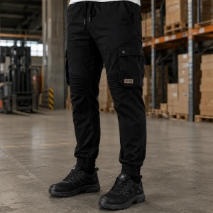WESTERN - Pantaloni de lucru elastici din bumbac organic – confort si rezistenta, negru
