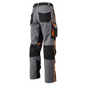 754 - Pantaloni de lucru imblaniti de iarna, material softshell, elastici, gri