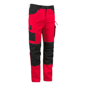 COMFORT-TR-R - Pantaloni de lucru din bumbac 100%, rosu/negru*