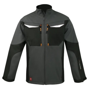 Packer Grey - Jacheta softshell, rezistenta la ploaie si vant, gri