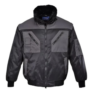 Portwest PJ20 Two Tone –Jacheta pilot 4 in 1 multi-variant, impermeabil, negru/gri OUTLET, marimea L si XL