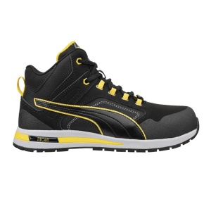 Puma Crosstwist Black Mid – Bocanci de protectie pentru electricieni, impermeabili (SB E PS WPA FO HRO SR)
