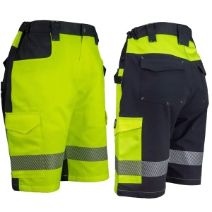 620 - Pantaloni de lucru scurti, galben/negru