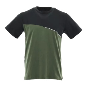 Sara Comfort Plus - Tricou 100% bumbac, verde/negru