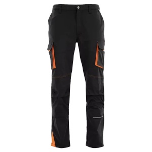 Sara King - Pantaloni de lucru elastici, grey/orange