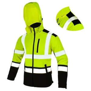 SOFT-REF-YELLOW - Jacheta Softshell Reflectorizanta HI-VIS, rezistenta la ploaie si vant