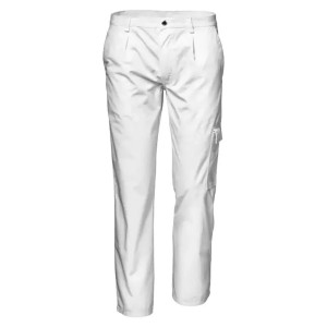 Symbol - Pantaloni de lucru din bumbac 100%, alb
