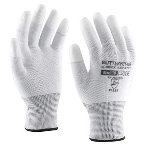 BUTTERFLY-ECO - Manusi de protectie acoperite cu poliuretan pe degete - ambalate separat