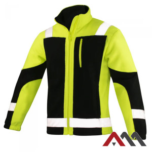 Eclipse - Jacheta polar fleece reflectorizanta, galben NEON