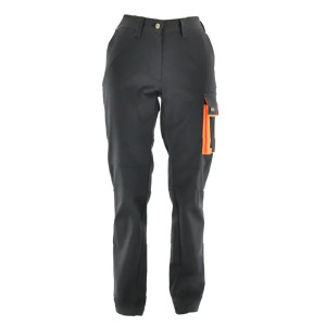 HERA - Pantaloni de lucru dama, gri/portocaliu