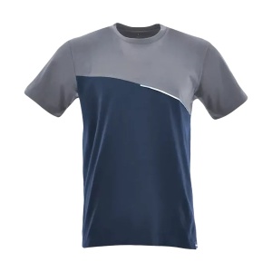Sara Comfort Plus - Tricou 100% bumbac, albastru gri/bleumarin