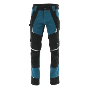 Sara Cottonflex - Pantaloni de lucru profesionali elastici din bumbac, albastru/negru
