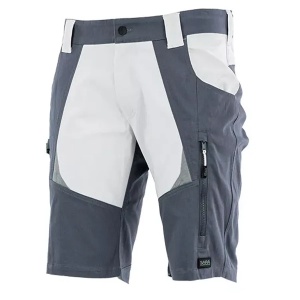 Sara Cottonflex - Pantaloni de lucru scurti alb/gri