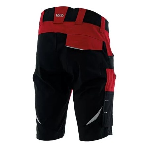 Pantaloni de lucru scurti rosu/negru