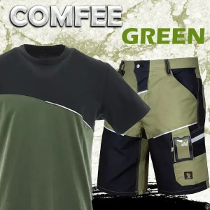 SET COMFEE GREEN - Pantaloni scurti + 1 tricou