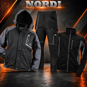 SET NORDI - Geaca de lucru de iarna + jacheta fleece + pantaloni de lucru