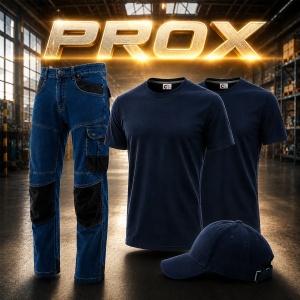 SET PROX - Pantaloni de lucru tip blugi + 2 tricouri + 1 sapca baseball