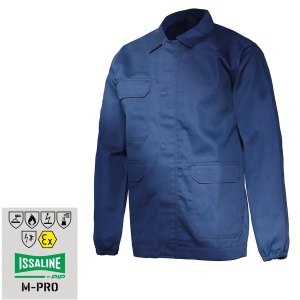 M-PRO – Jacheta de lucru antistatica din bumbac 280 g/m², multipockets, bleumarin, A-TEX certificat