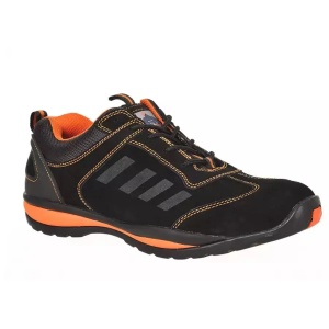 Portwest FW34 - Pantofi de protectie (S1P, SRC, HRO), negru/portocaliu OUTLET marimea 45