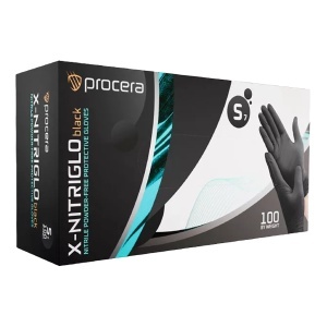 Procera X-Nitriglo – Manusi nitril de unica folosinta, negre, 100 bucati/cutie
