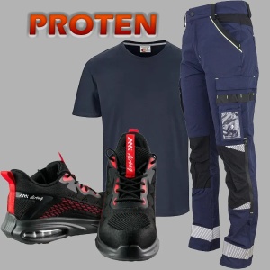 SET PROTEN - Pantofi de protectie S1 + Pantaloni de lucru + Tricou