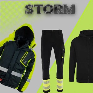 Set STORM - Geaca de iarna + pantaloni de protectie + hanorac