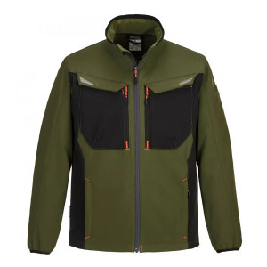 T750 - Jacheta softshell, rezistenta la ploaie si vant, verde olive