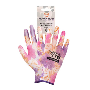 X-COLOR - Manusi de lucru garden, acoperite cu poliuretan, marimea 8