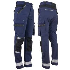 762 - Pantaloni de lucru elastici, bleumarin