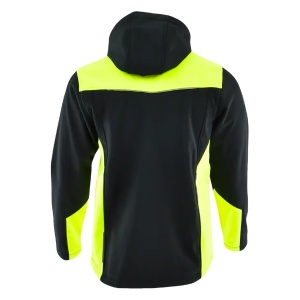 Comfort Plus - Jacheta softshell, rezistenta la vant, negru/galben - Img 2