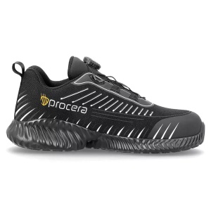 Pantofi de lucru cu sistem de insiretare rapida, negru/gri (S1P, SRA)