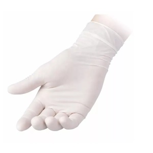  Manusi de unica folosinta din latex pudrate, albe, 100 bucati/cutie