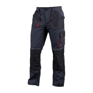 Sako UNIRIP - Pantaloni de lucru, gri/rosu - material durabil