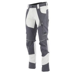Sara Cottonflex -Pantaloni de lucru profesionali elastici din bumbac, alb/gri