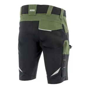 Pantaloni de lucru scurti verde/negru