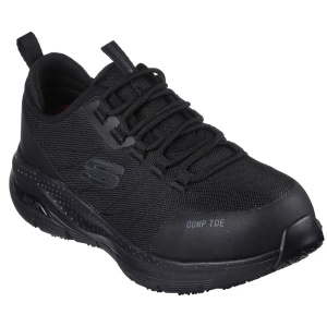 Skechers ARCH FIT SR Ebinal - Pantofi de protectie dama antiderapanti impermeabili, negru (S3, SR)