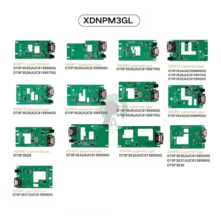 Set Adaptoare Xhorse pentru MQB pentru Key Tool Plus/ Vvdi Prog/ Multi Prog XDNPM3GL