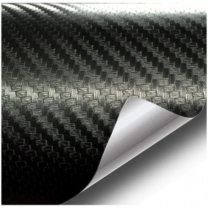 Folie colantare auto Carbon 3D Negru, 3m x 1,27m - Img 1